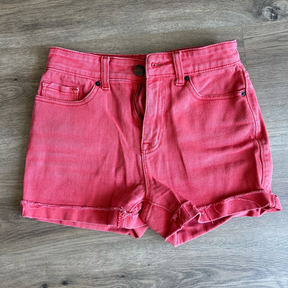 BDG Red High Waisted Shorts
